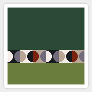 suprematism moon || pine green Sticker